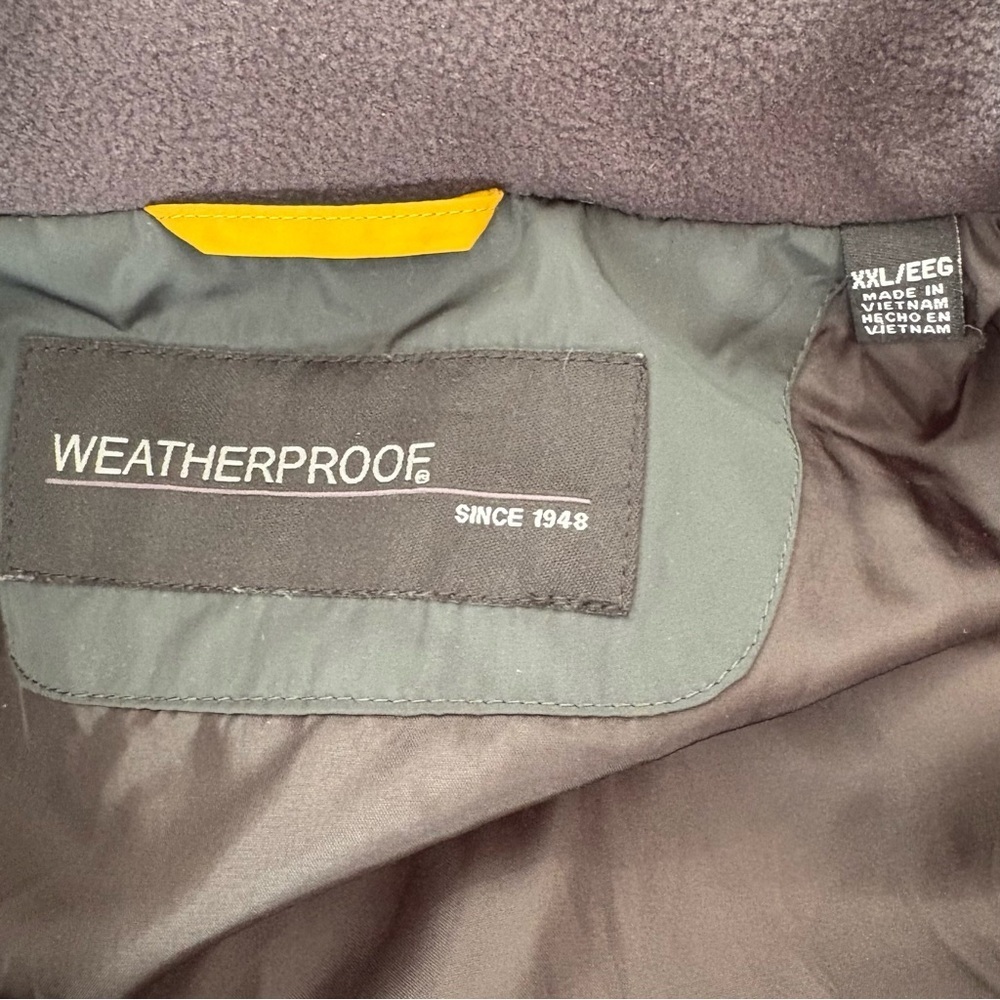 Weatherproof Dark Green Black Full Zip Pockets Puffer Jacket Men's XXL Winter - Picture 12 of 15